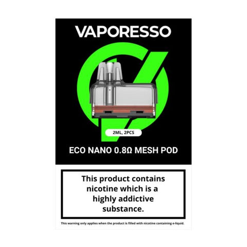 Vaporesso Eco Nano and Eco Nano Pro Replacement Pods (Pack of 2)