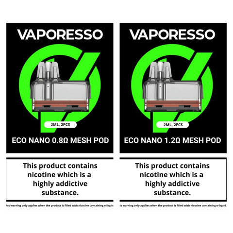 Vaporesso Eco Nano and Eco Nano Pro Replacement Pods (Pack of 2)